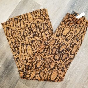 Zara snake print palazzo pant
